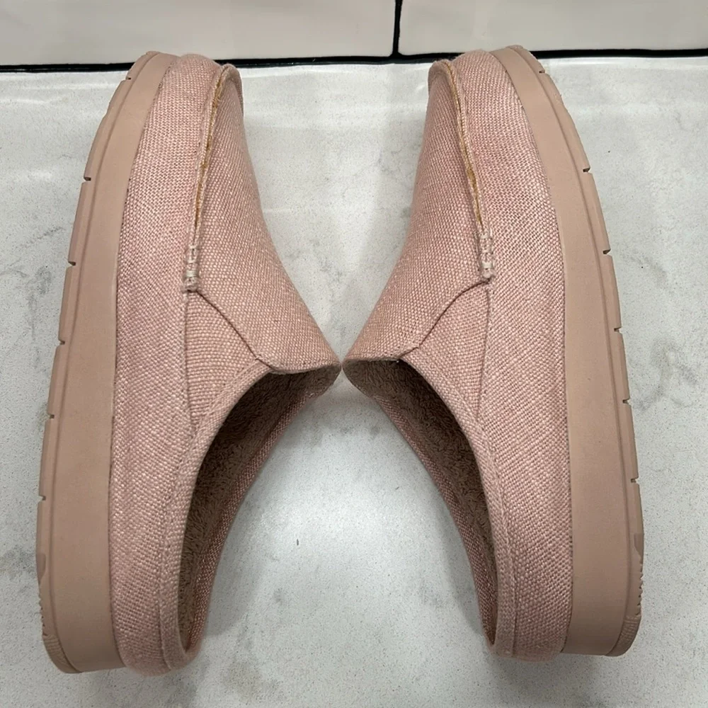 Sperry Moc-Sider Mule Canvas Hemp 10M Blush Pink Casual Slip On Comfortable NWOT